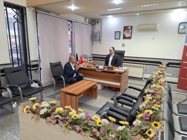 جلسه با ریاست بانک ملت شعبه بیستون رشت